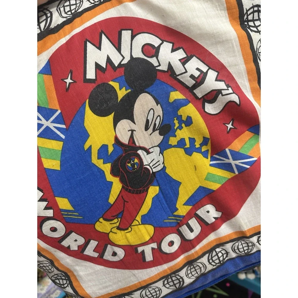 Vintage Mickey's World Tour Pillow‎